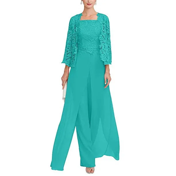 Elegant Mother of The Bride/Groom Pant Made In Chiffon And Lace