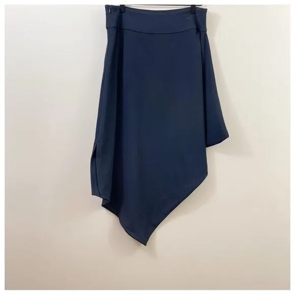 Elements Clemente Asymmetrical Black Midi Skirt