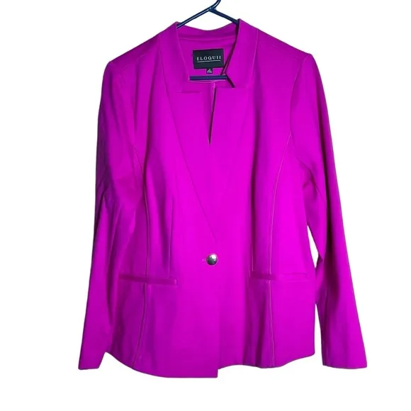 Eloquii The Ultimate Suit Blazer in Berry, Plus Size 16