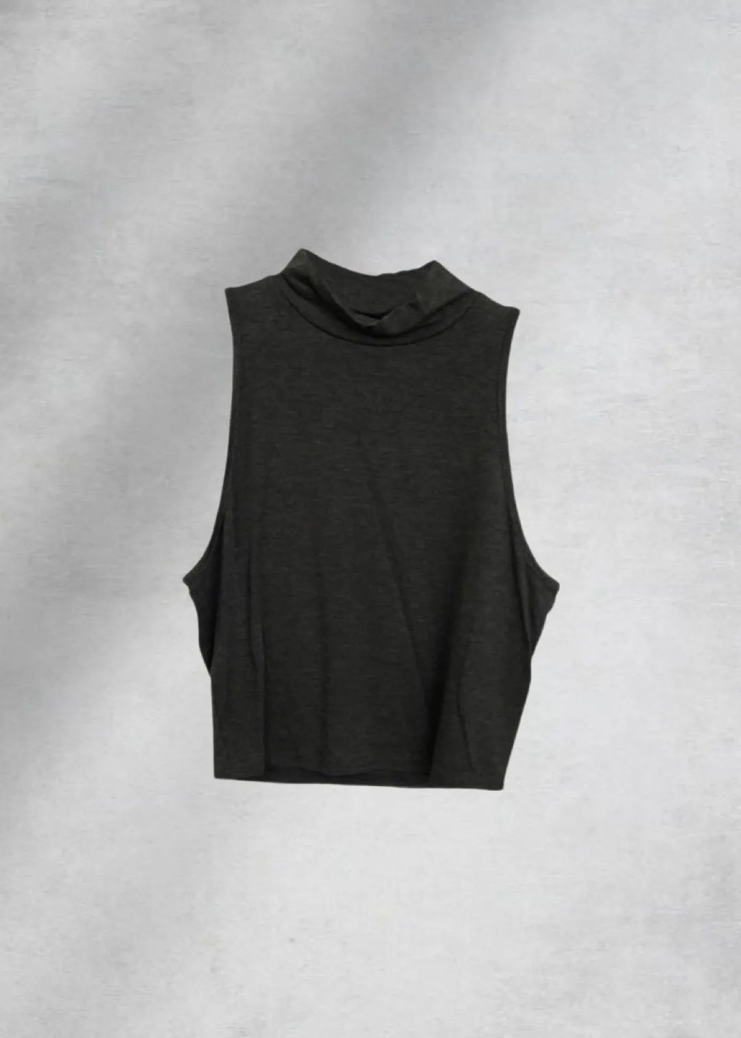 Emaan Sleeveless Mock Neck Top - Black
