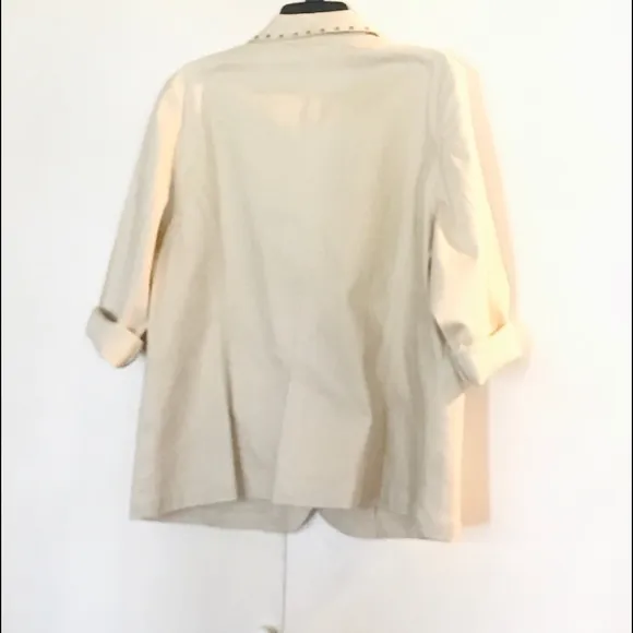 Embellished Blazer Suit Jacket Corduroy Skirt Set