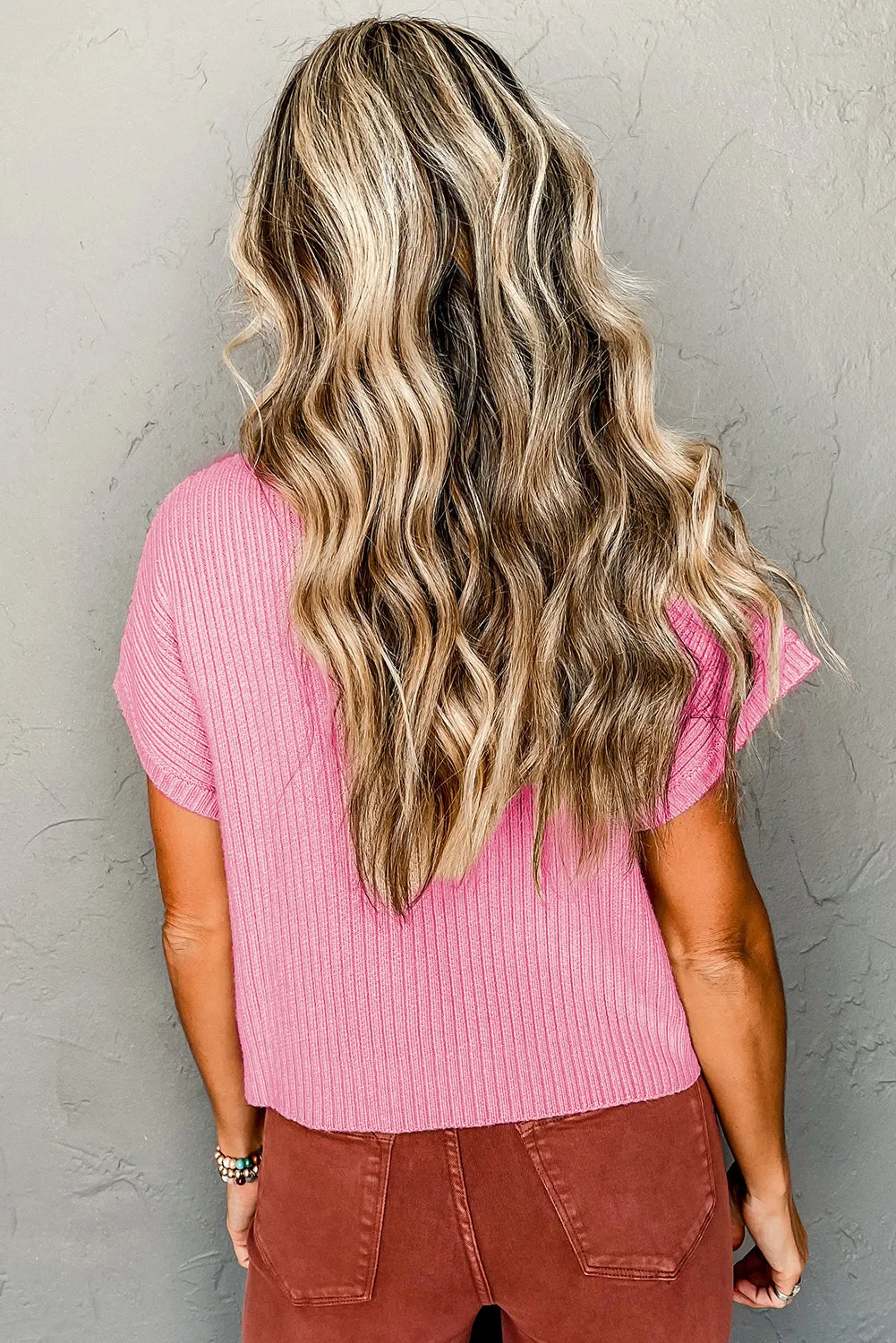 Embrace The Moment Pink Sleeveless Sweater Top