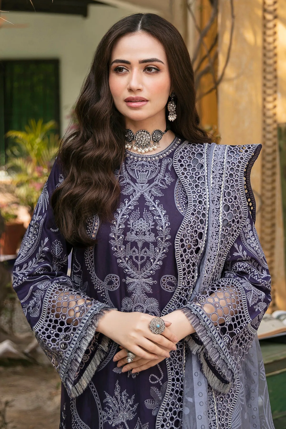 Embroidered Pakistani Salwar Kameez Trouser Style Salwar Suit