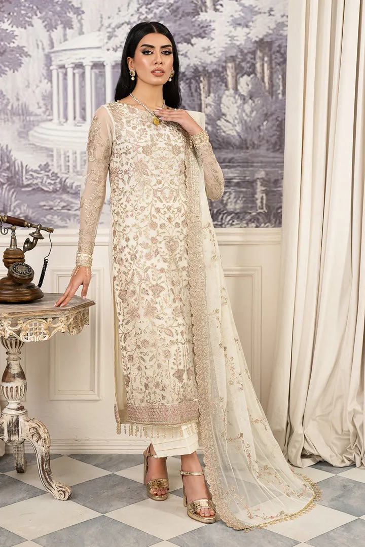 Embroidered Snow Shade Pakistani Salwar Kameez Dupatta Suit
