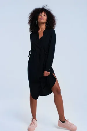 EMILY BUTTON DOWN MIDI DRESS-
