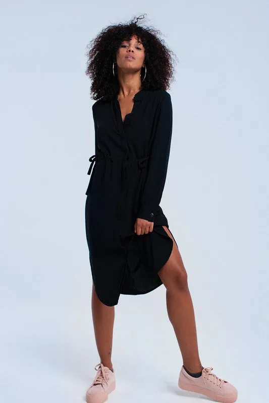 EMILY BUTTON DOWN MIDI DRESS-