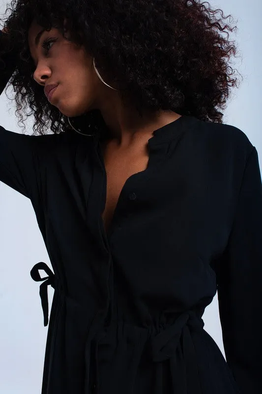 EMILY BUTTON DOWN MIDI DRESS-