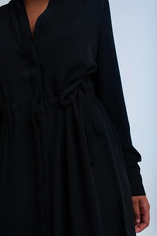 EMILY BUTTON DOWN MIDI DRESS-