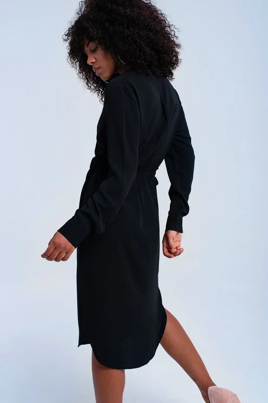EMILY BUTTON DOWN MIDI DRESS-