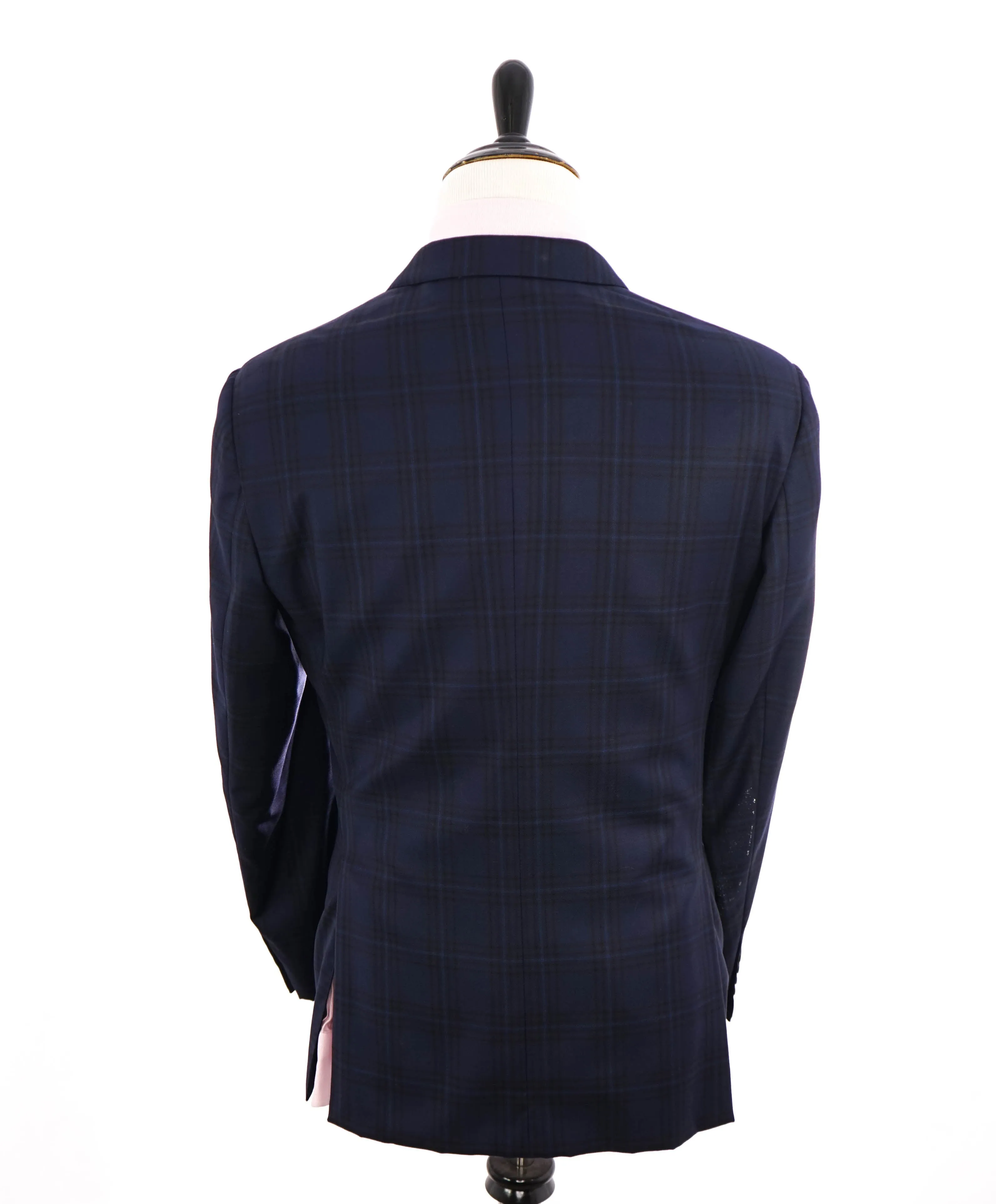 EMPORIO ARMANI- "G Line" Blue Plaid *SUPER 130's* Royal Weave Blazer - 44R