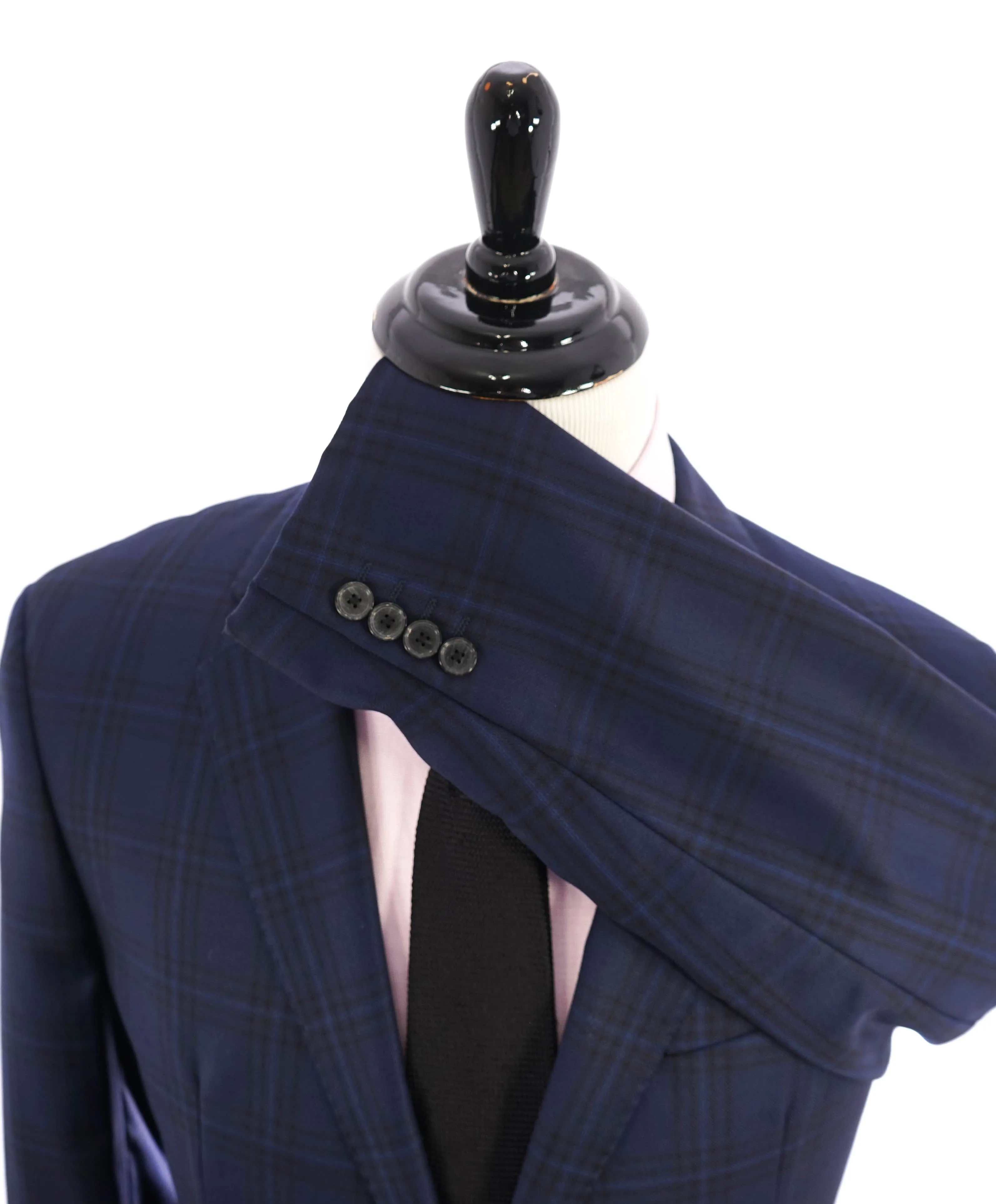 EMPORIO ARMANI- "G Line" Blue Plaid *SUPER 130's* Royal Weave Blazer - 44R