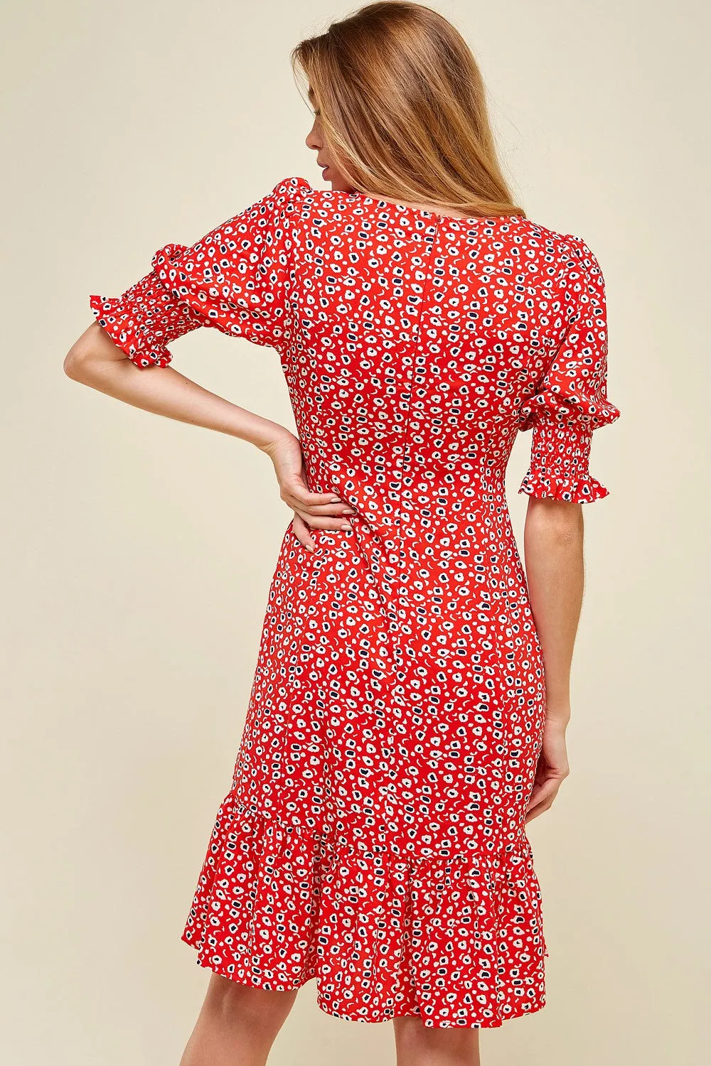 Episode Leopard Print Ruffle Dress