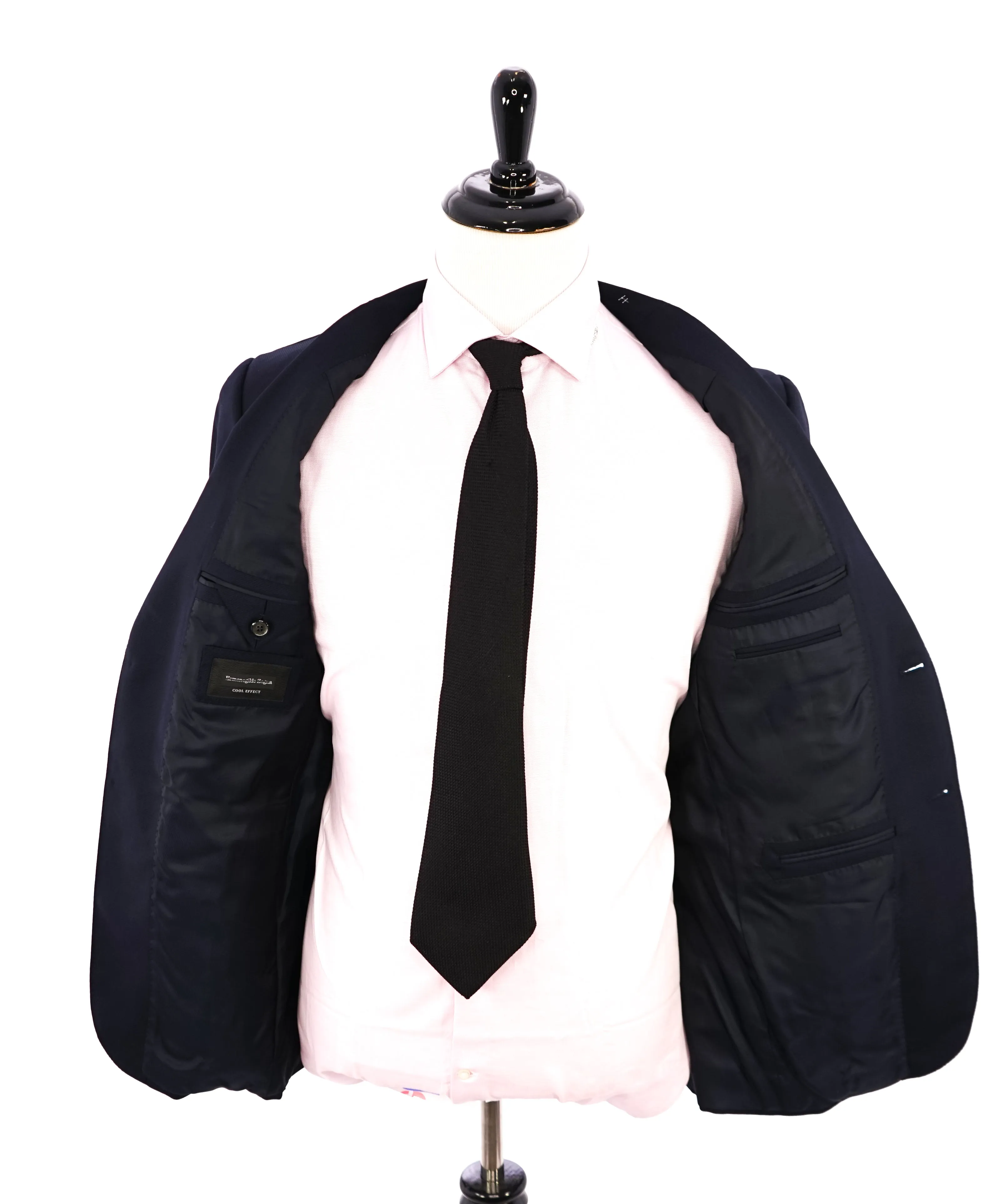 ERMENEGILDO ZEGNA - "Cool Effect" Blue Oxford Royal Weave Blazer - 40R
