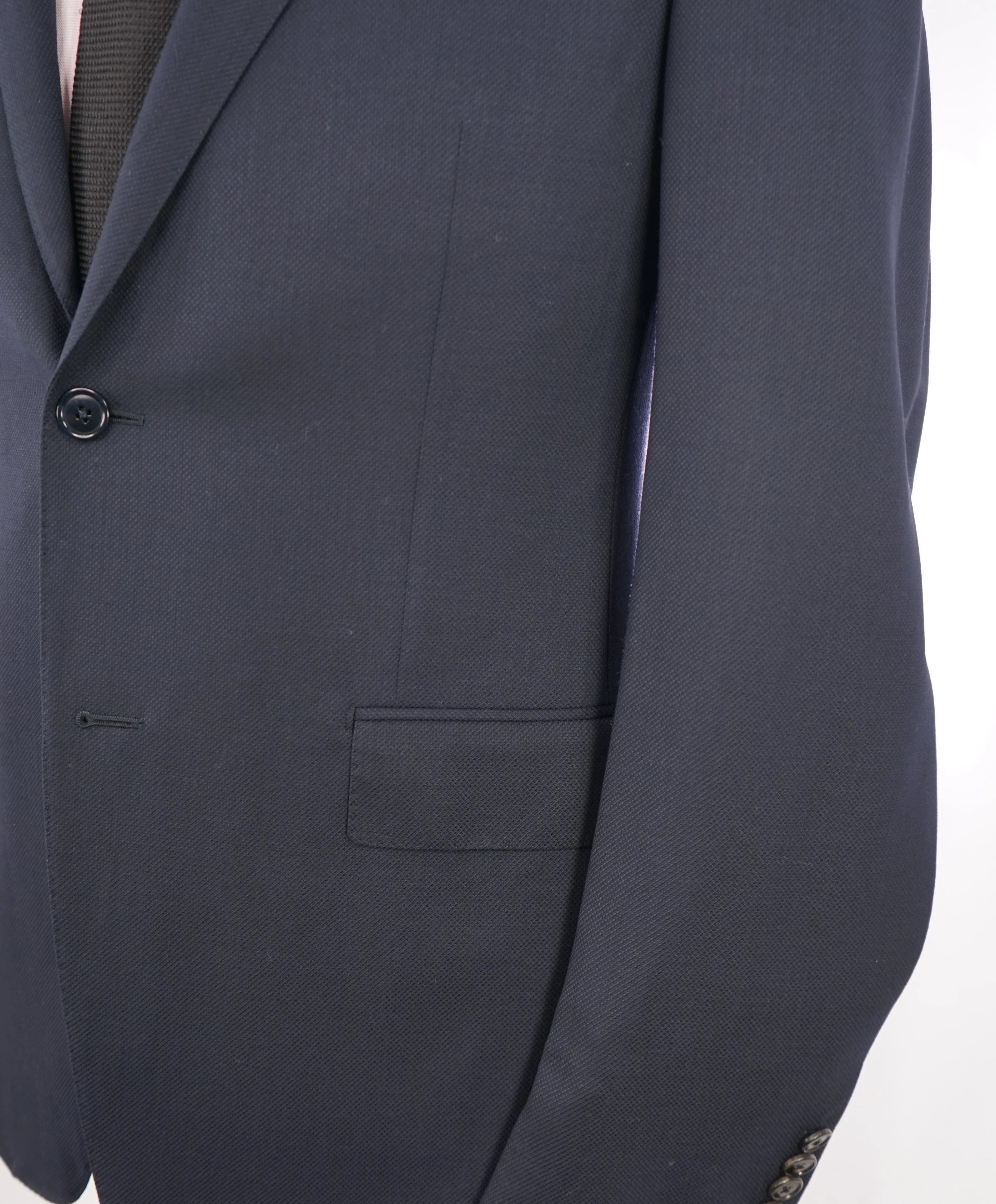 ERMENEGILDO ZEGNA - "Cool Effect" Blue Oxford Royal Weave Blazer - 40R