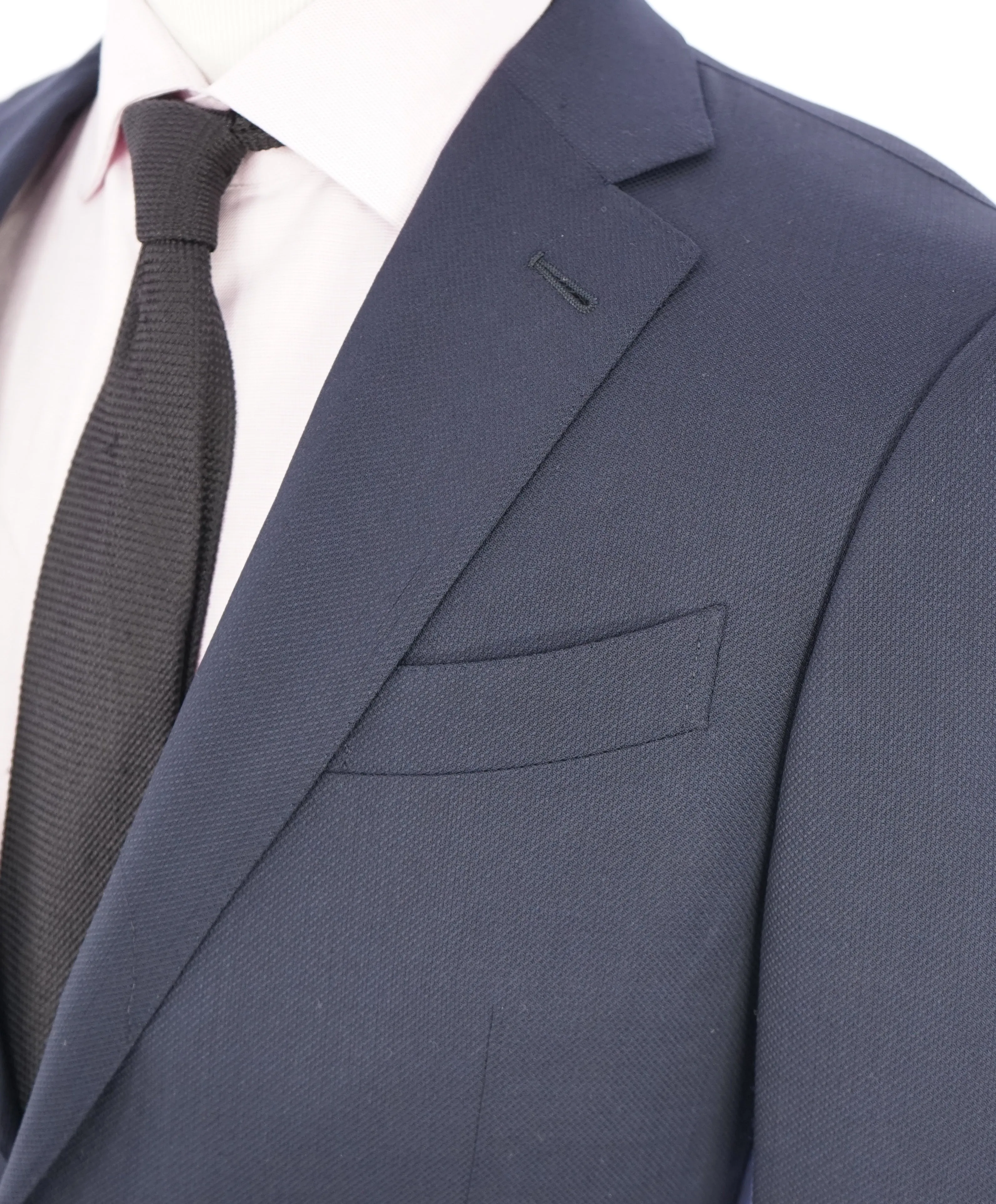 ERMENEGILDO ZEGNA - "Cool Effect" Blue Oxford Royal Weave Blazer - 40R