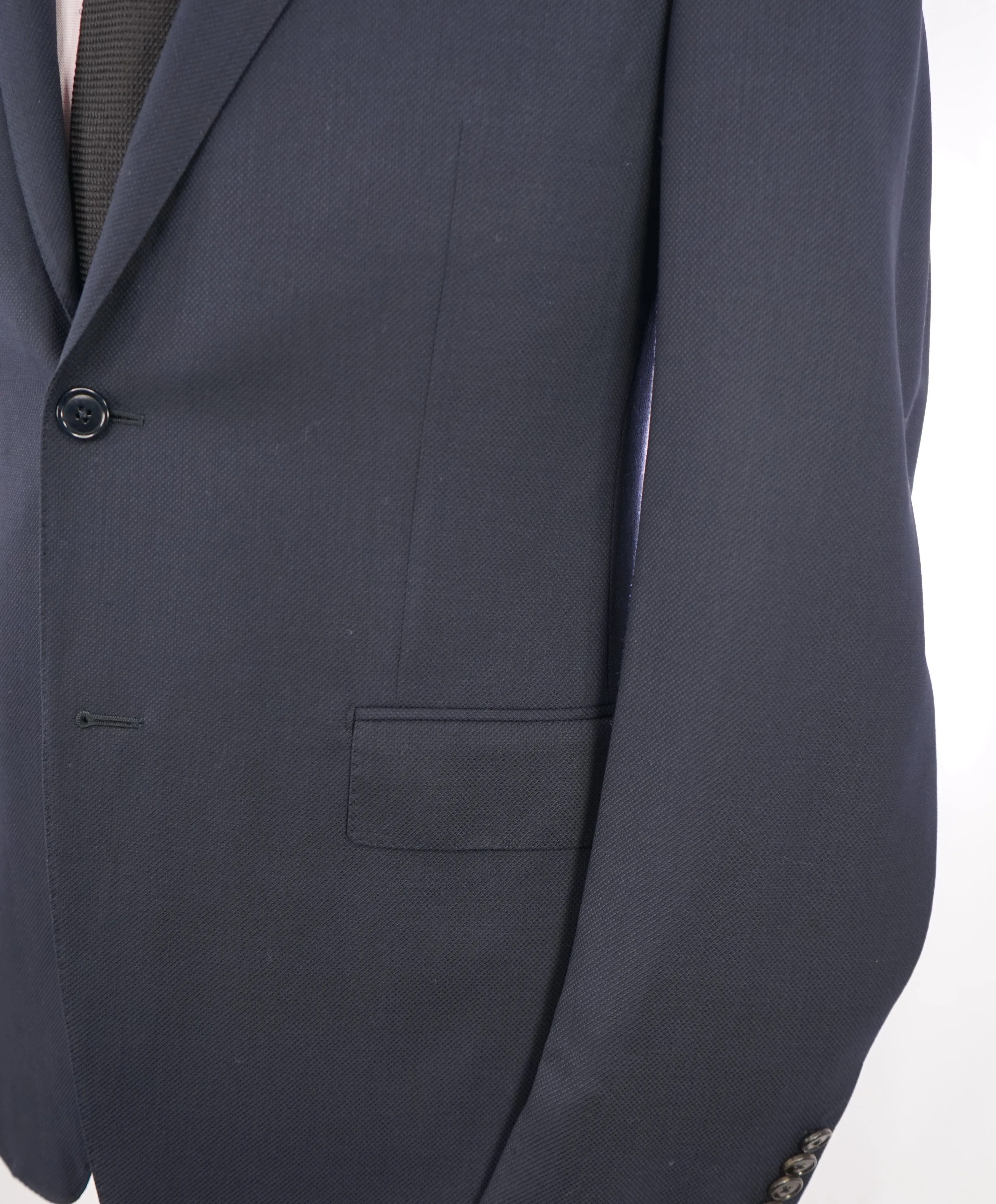 ERMENEGILDO ZEGNA - "Cool Effect" Blue Oxford Royal Weave Blazer - 40R