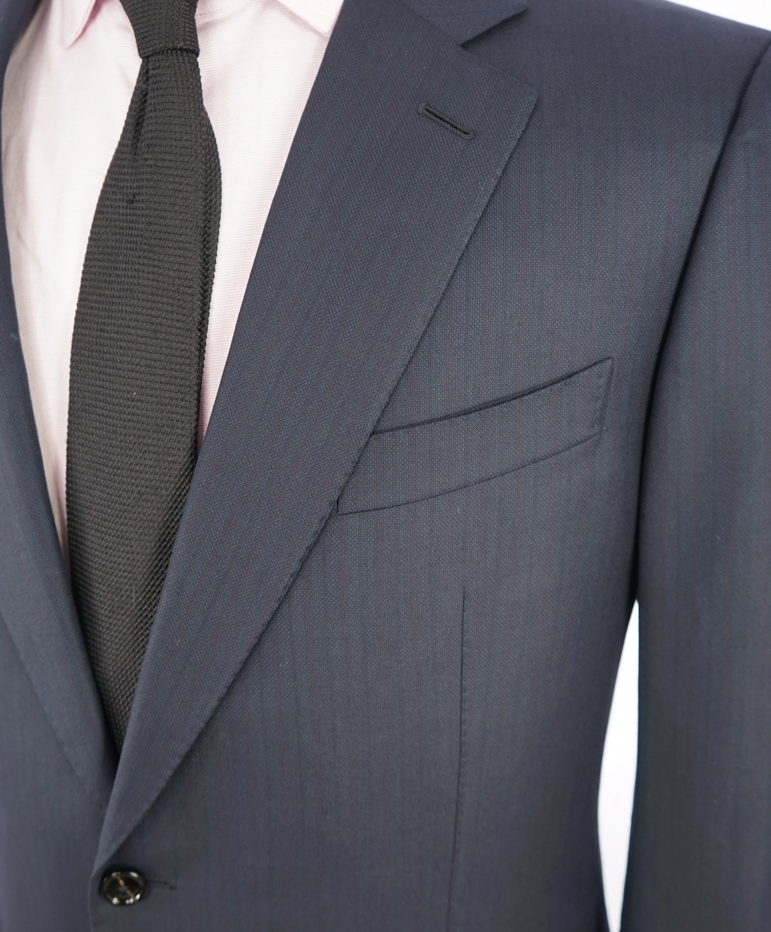 ERMENEGILDO ZEGNA - "PREMIUM" Collection Burgundy Stripe Birdseye Suit - 46R