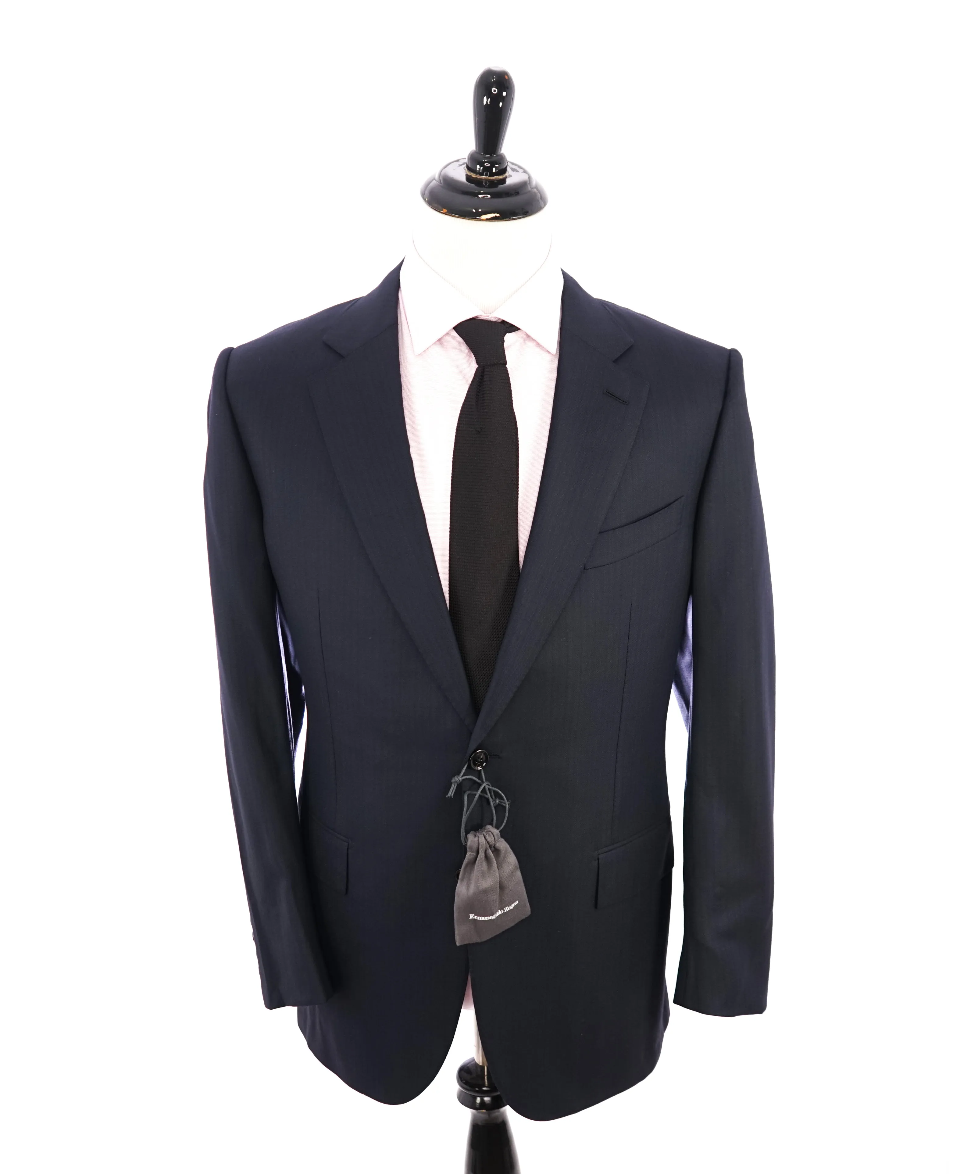 ERMENEGILDO ZEGNA - "PREMIUM" Collection Burgundy Stripe Birdseye Suit - 46R