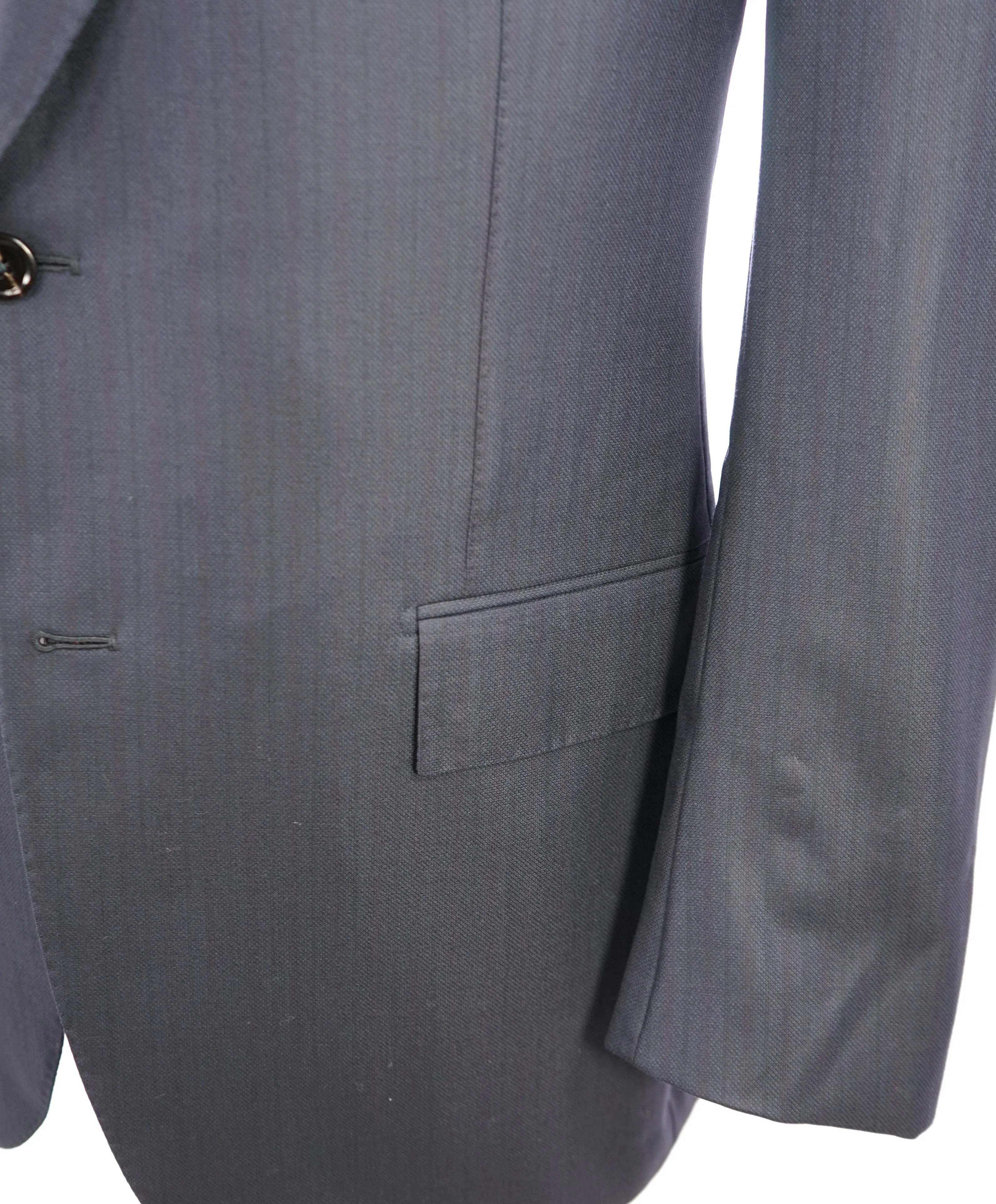 ERMENEGILDO ZEGNA - "PREMIUM" Collection Burgundy Stripe Birdseye Suit - 46R