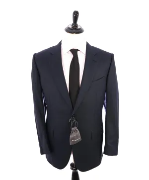 ERMENEGILDO ZEGNA - "PREMIUM" Collection Burgundy Stripe Birdseye Suit - 46R