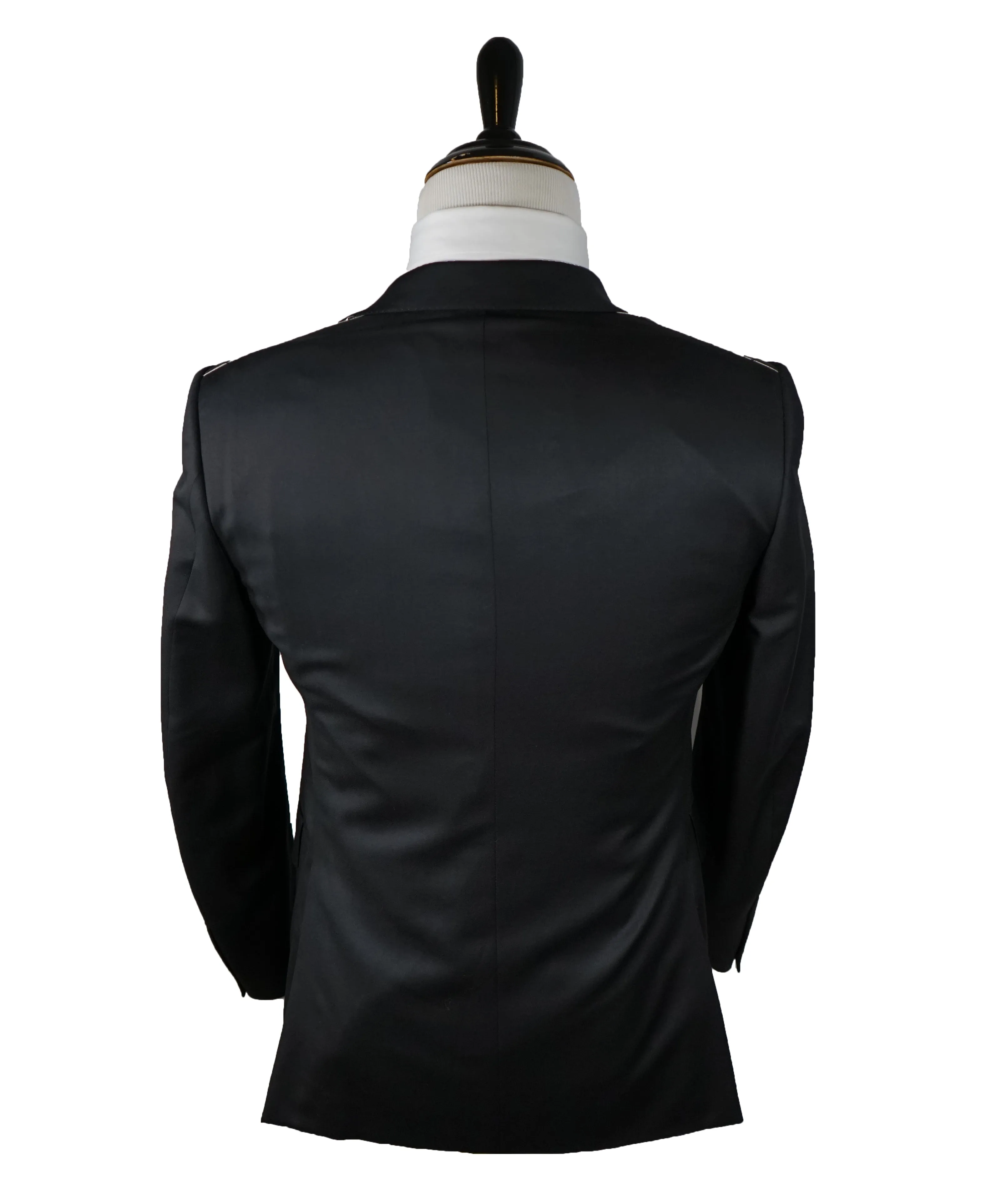 ERMENEGILDO ZEGNA - Solid Black “Microsphere” Wool Suit - 36R
