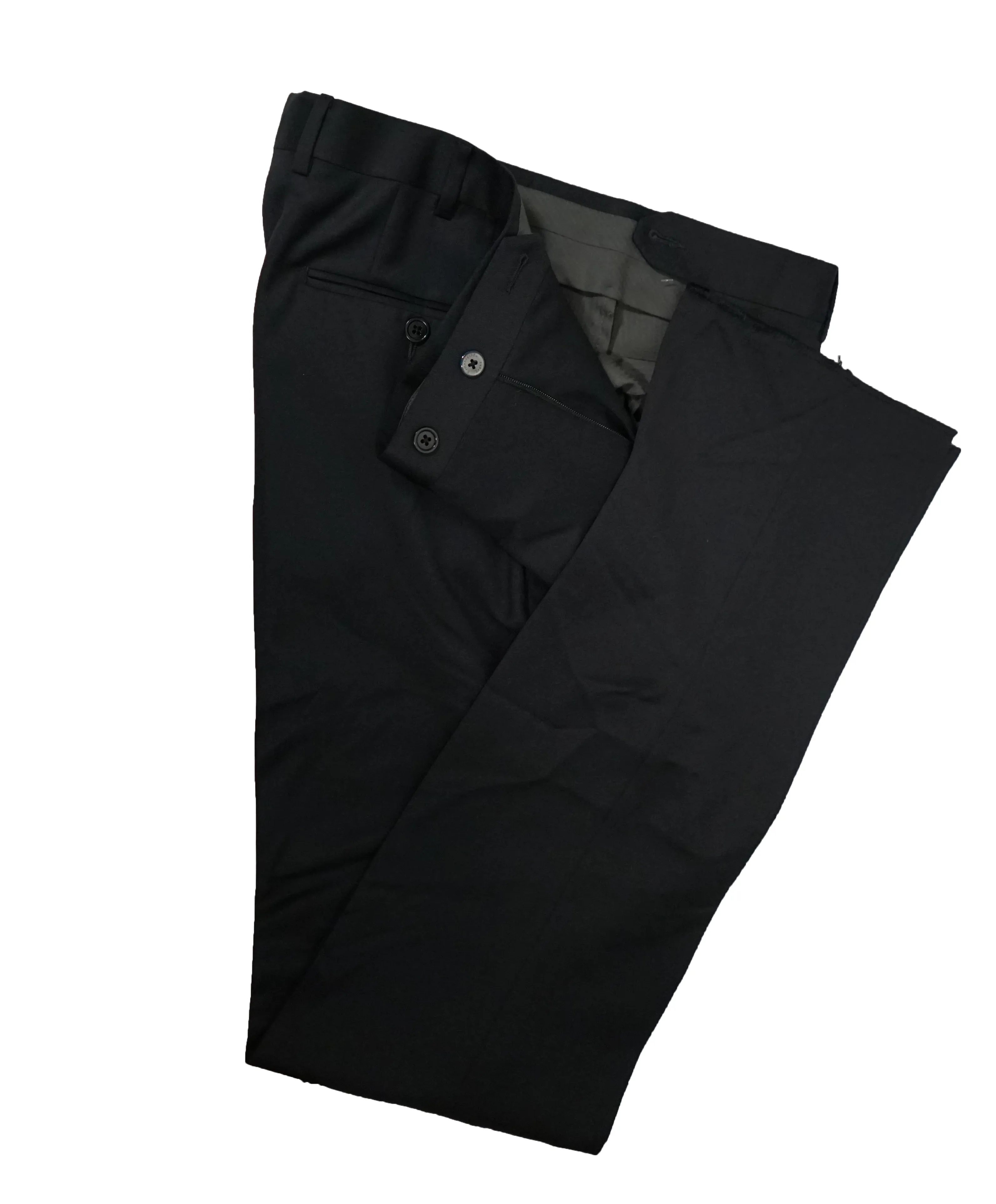 ERMENEGILDO ZEGNA - Solid Black “Microsphere” Wool Suit - 36R