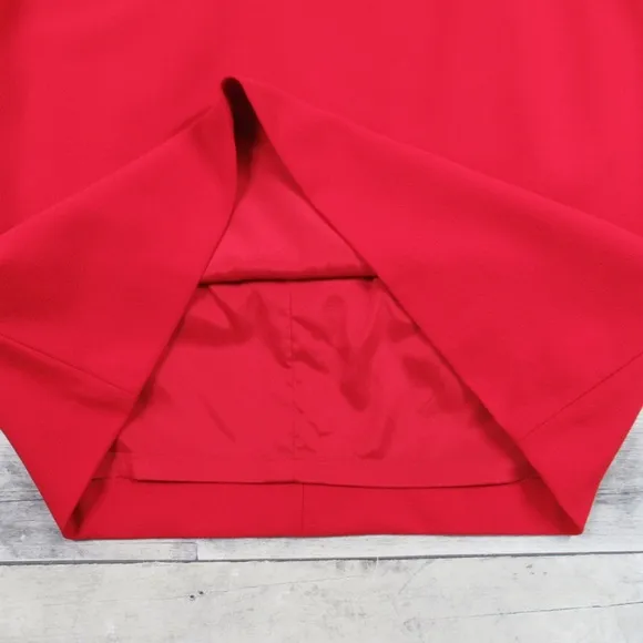 ESCADA Red Wool Pencil Skirt Women’s 42 US Size 12