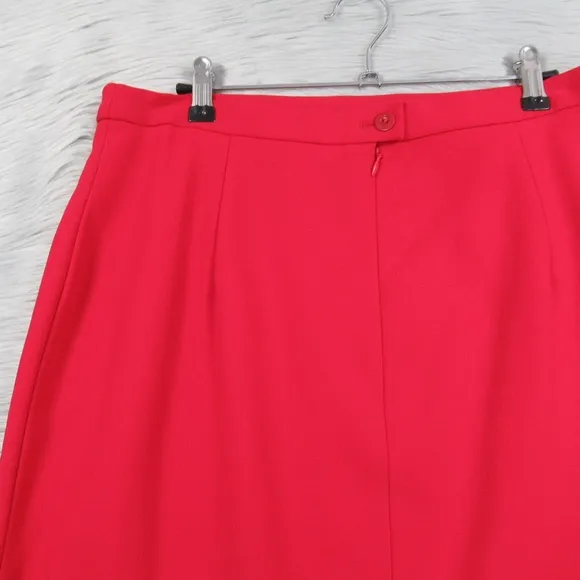 ESCADA Red Wool Pencil Skirt Women’s 42 US Size 12