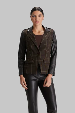 Espresso Windowpane Rowan Jacket - FINAL SALE