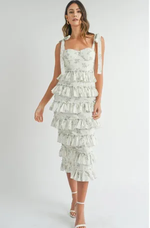 Estelle Ruffled Midi Dress