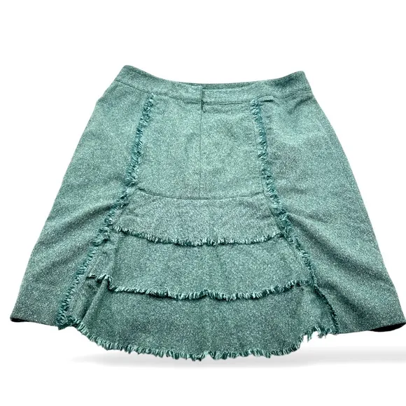 ⭐️Etcetera Virgin Wool blend pencil Teal Skirt women’s size 6 (A94)