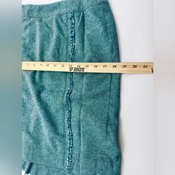 ⭐️Etcetera Virgin Wool blend pencil Teal Skirt women’s size 6 (A94)