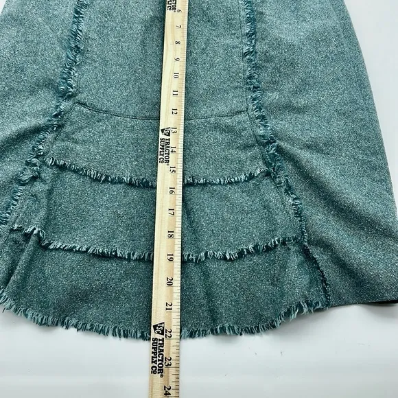 ⭐️Etcetera Virgin Wool blend pencil Teal Skirt women’s size 6 (A94)