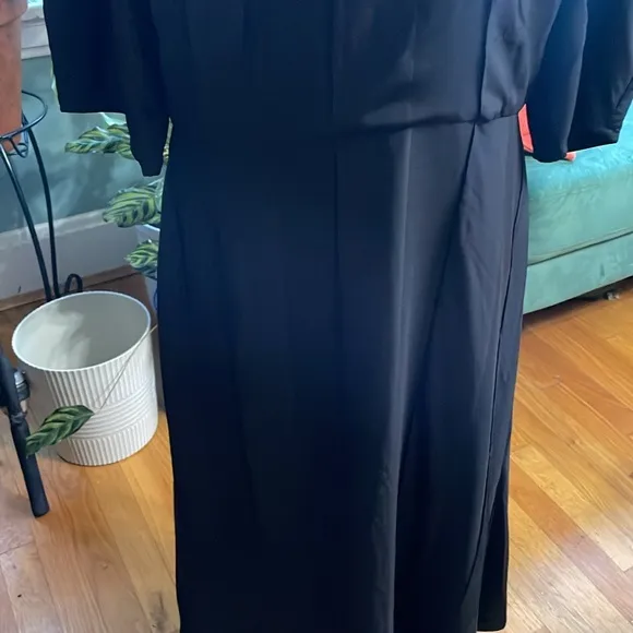Everlane black pleated black dress - new!