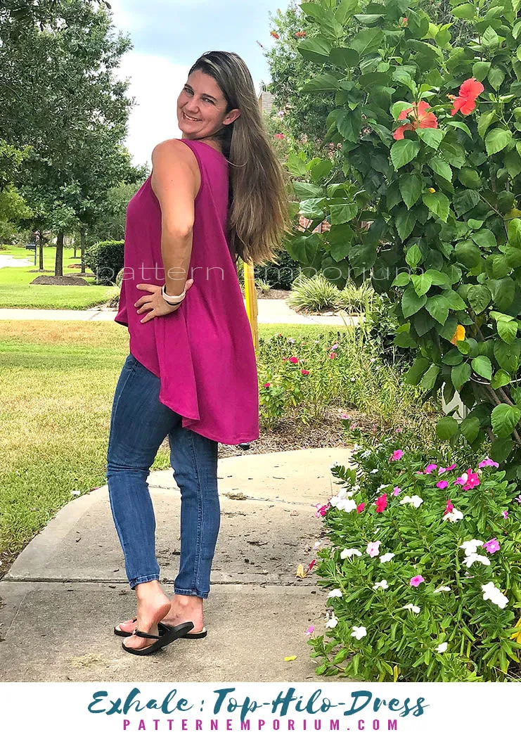 Exhale | Flared Top, High-low & Dress Sewing Pattern