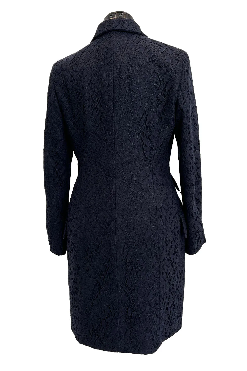 Fabulous 2004 Cruise Christian Dior by John Galliano Deep Blue Lace Jacket Mini Dress