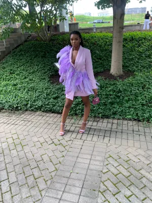 Feather blazer Dress