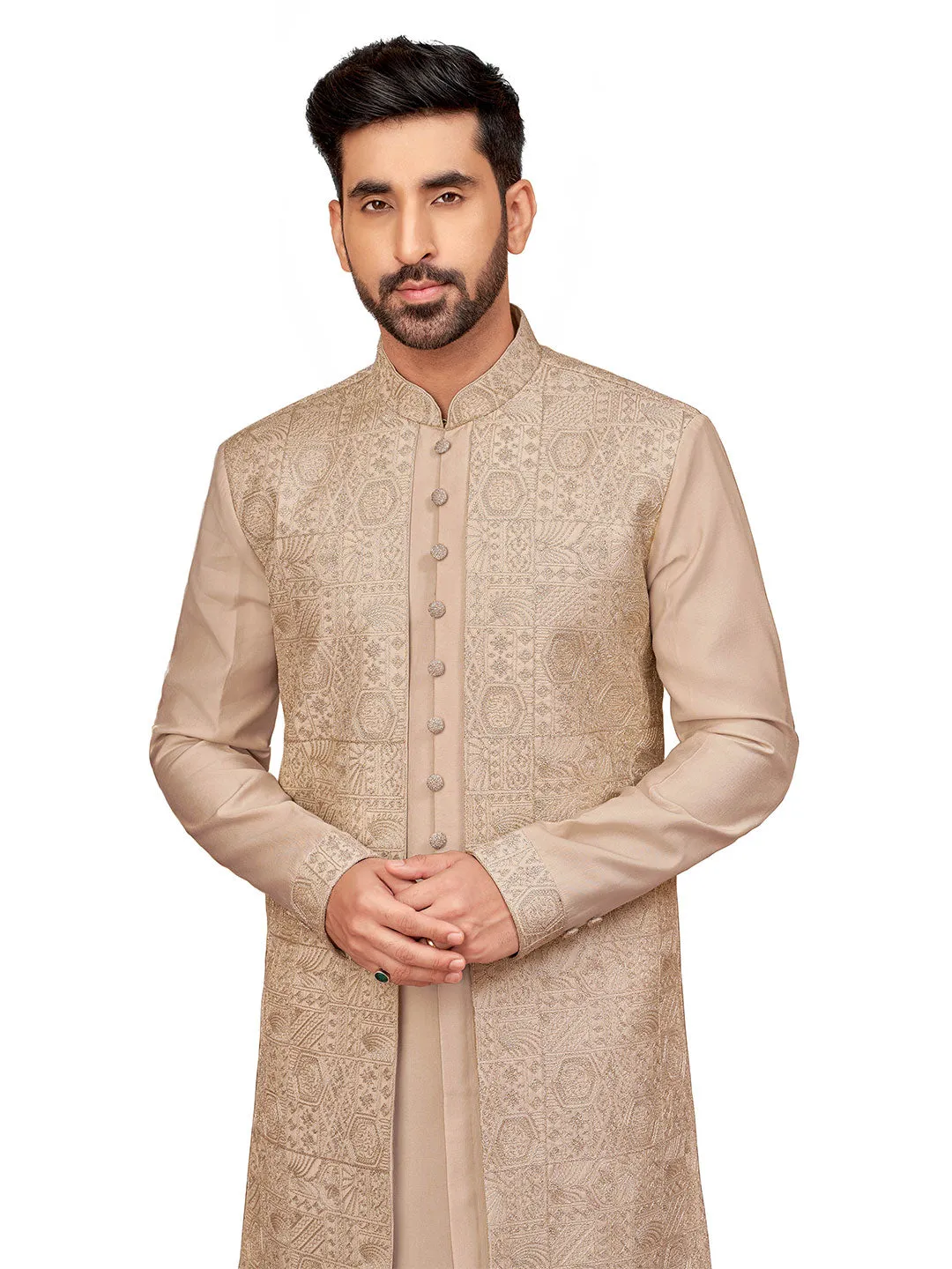 Festive Celebrations Men's Ethnic Indo-Western Kurta Set