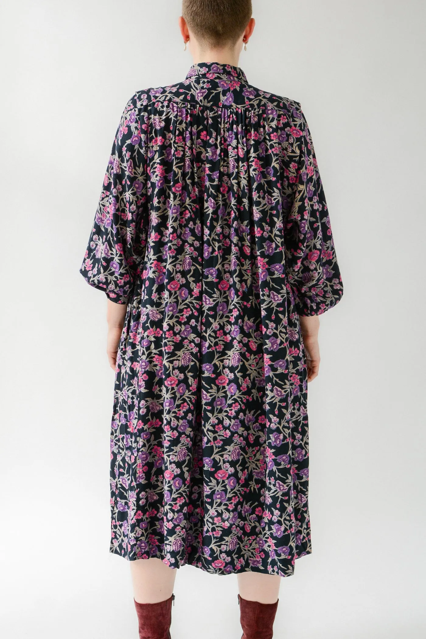 Floaty Midnight Flora Tent Dress