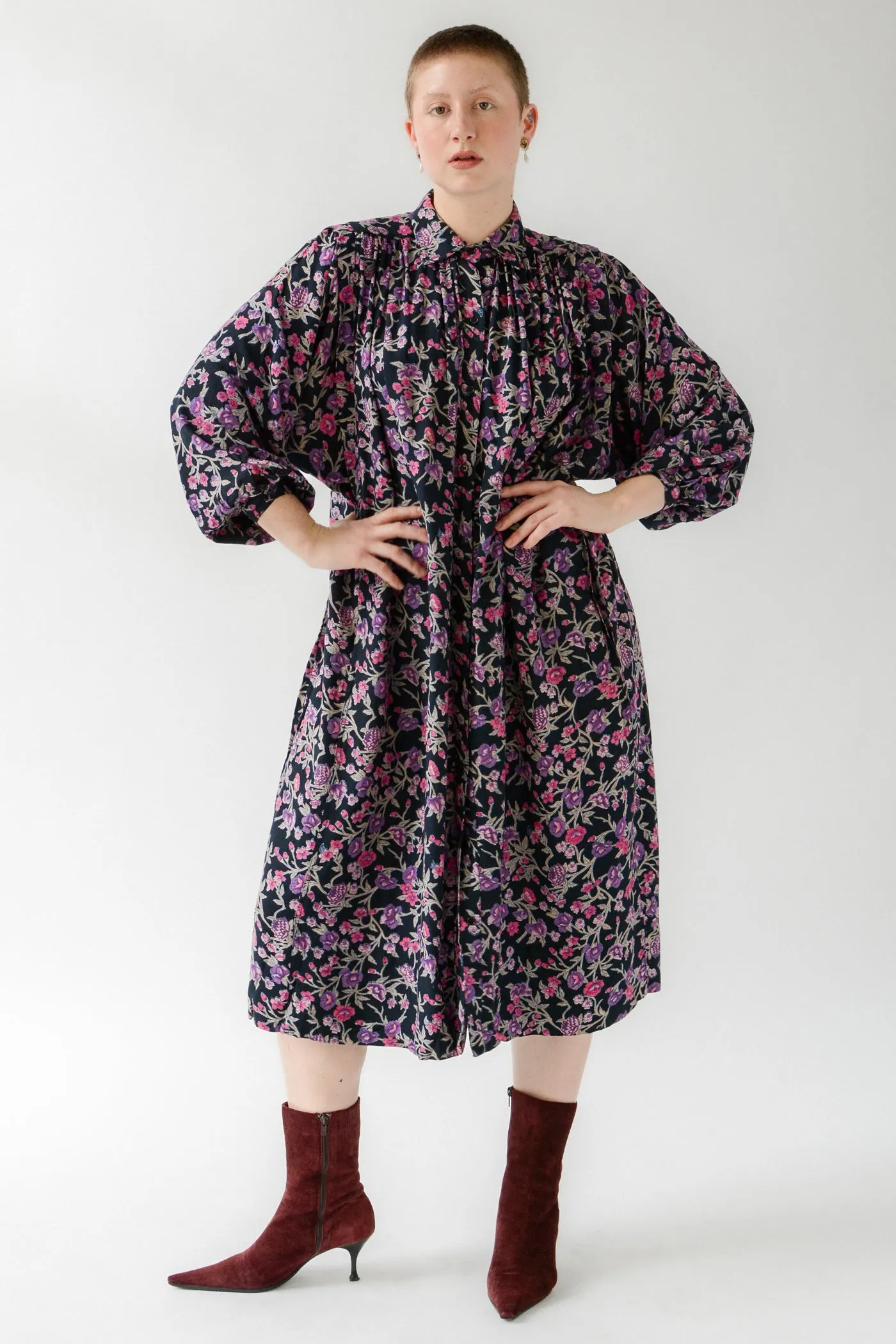 Floaty Midnight Flora Tent Dress