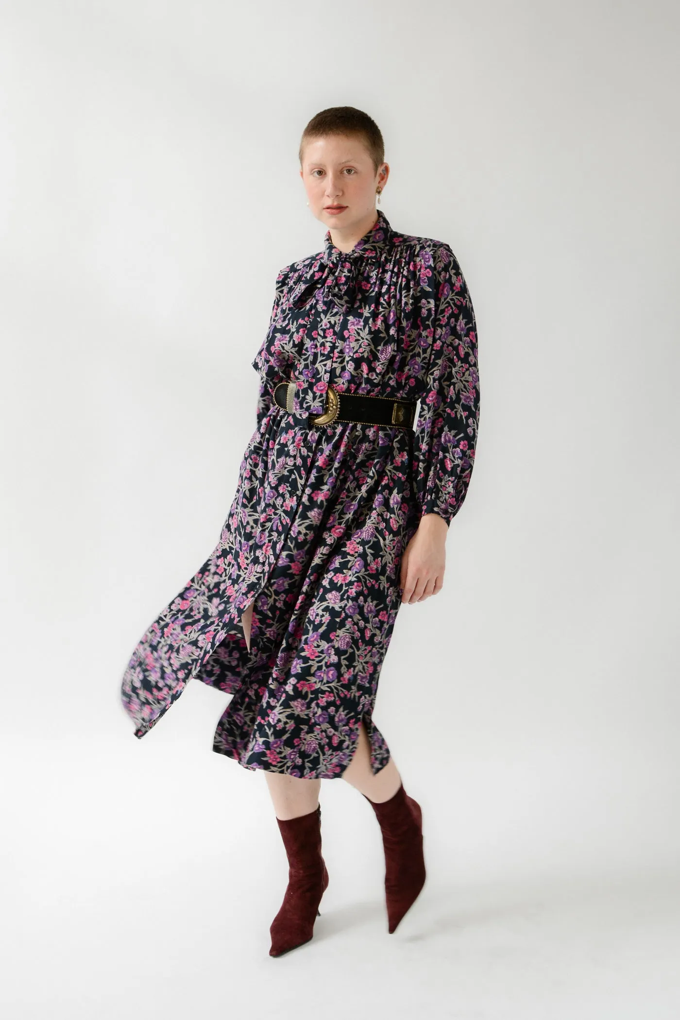 Floaty Midnight Flora Tent Dress