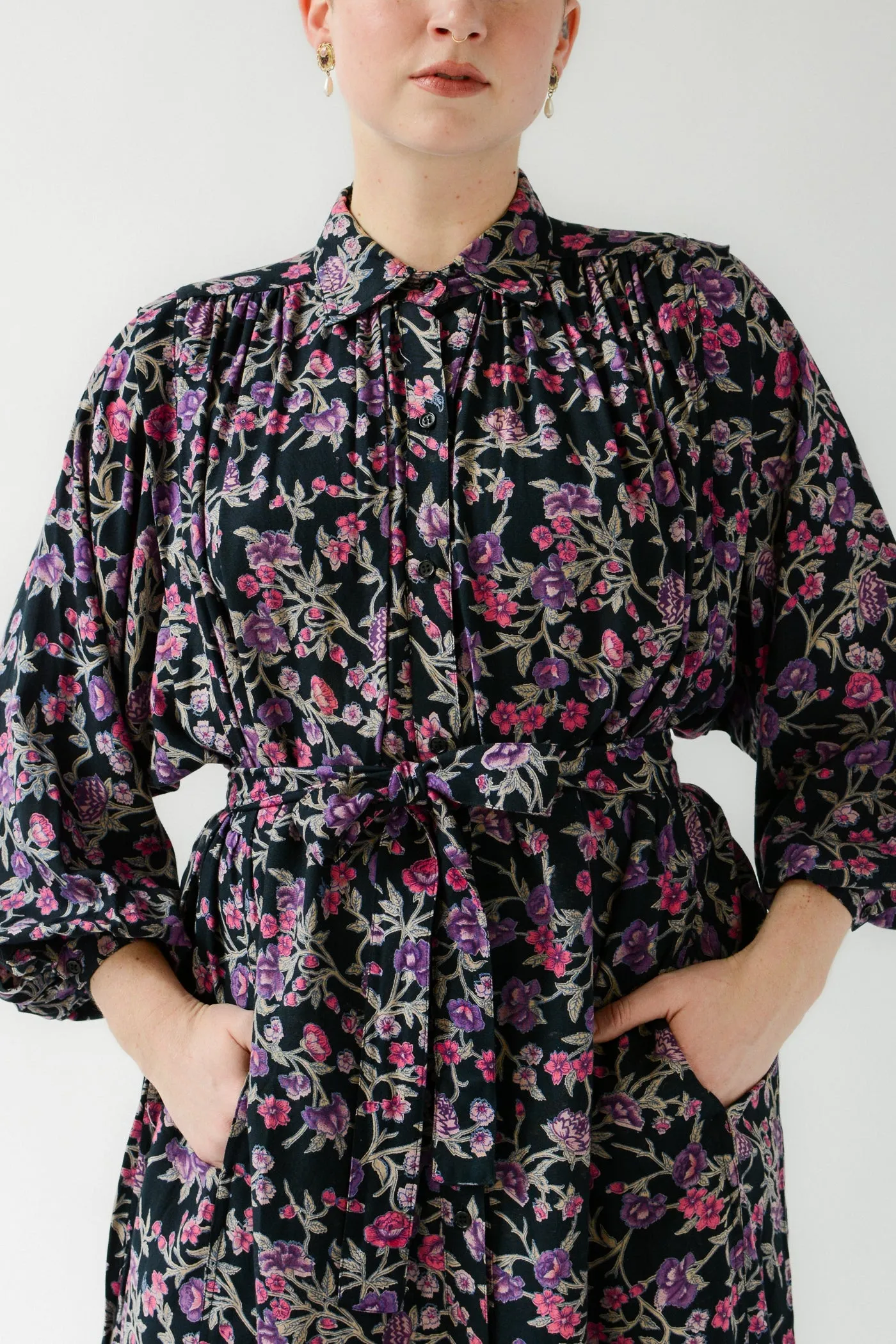 Floaty Midnight Flora Tent Dress
