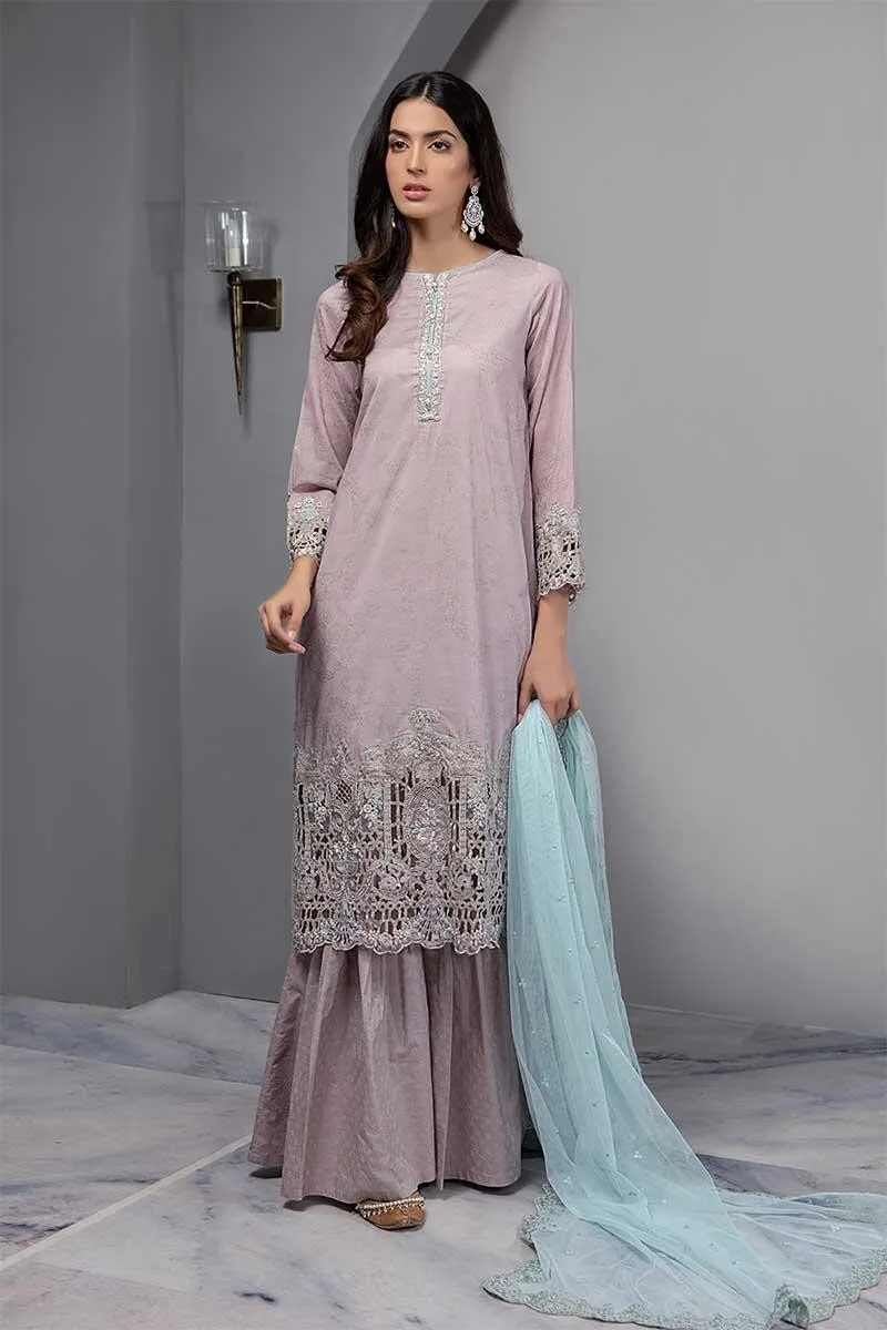 Floral Embroided Gharara Suit In Two Doffrent Colors Model# L 1847