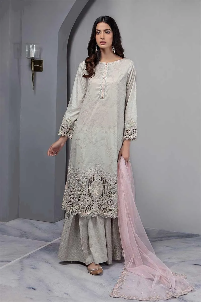 Floral Embroided Gharara Suit In Two Doffrent Colors Model# L 1847