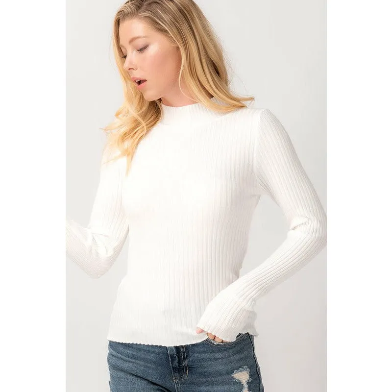 Forever Be Knit Turtleneck Sweater - Black & Ivory