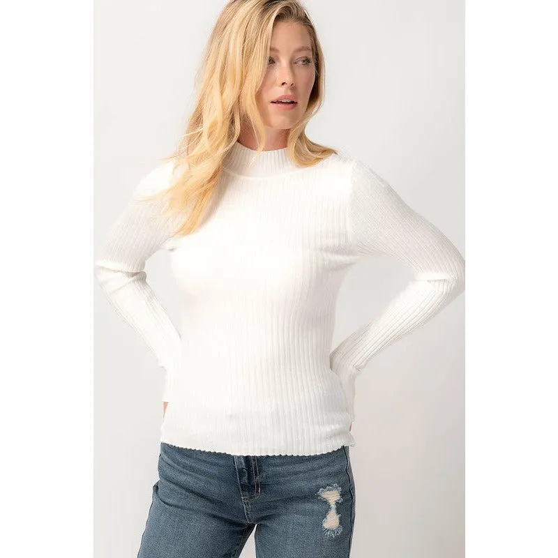 Forever Be Knit Turtleneck Sweater - Black & Ivory