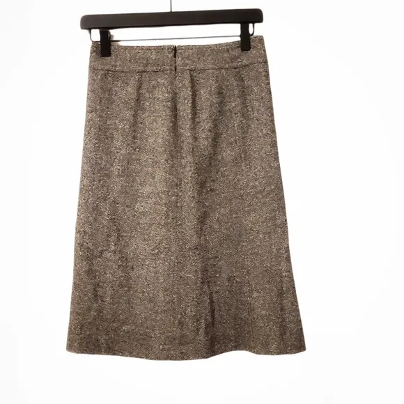 GAP Tweed Wool Black &amp; Charcoal Pencil Skirt Size 0