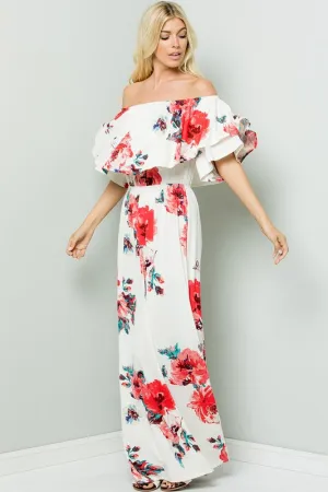 GERALDINE FLORAL PRINT MAXI DRESS