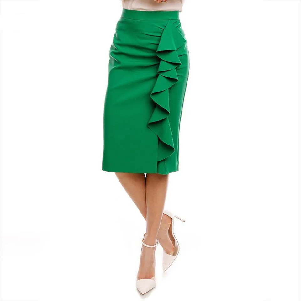Gianna Emerald Pencil Skirt