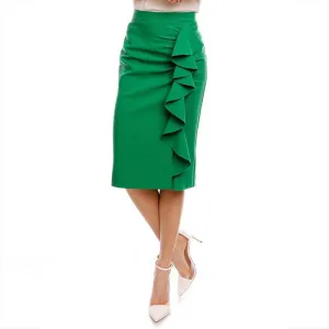 Gianna Emerald Pencil Skirt